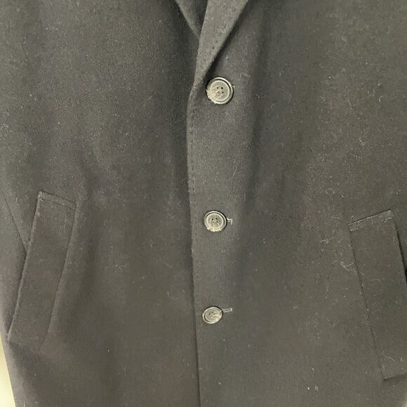 Brooks Brothers Men's Black BrooksStorm 40R Regent Coat 100% Wool Overcoat - Picture 11 of 14